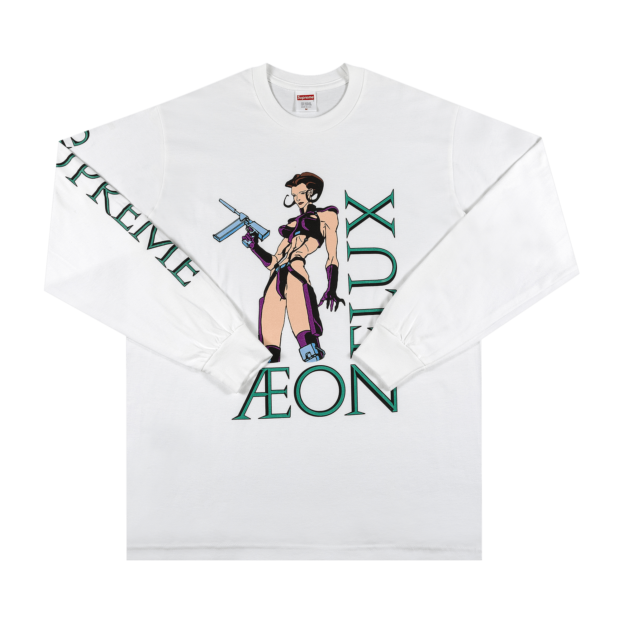 Supreme Aeon Flux Long-Sleeve Tee 'White'