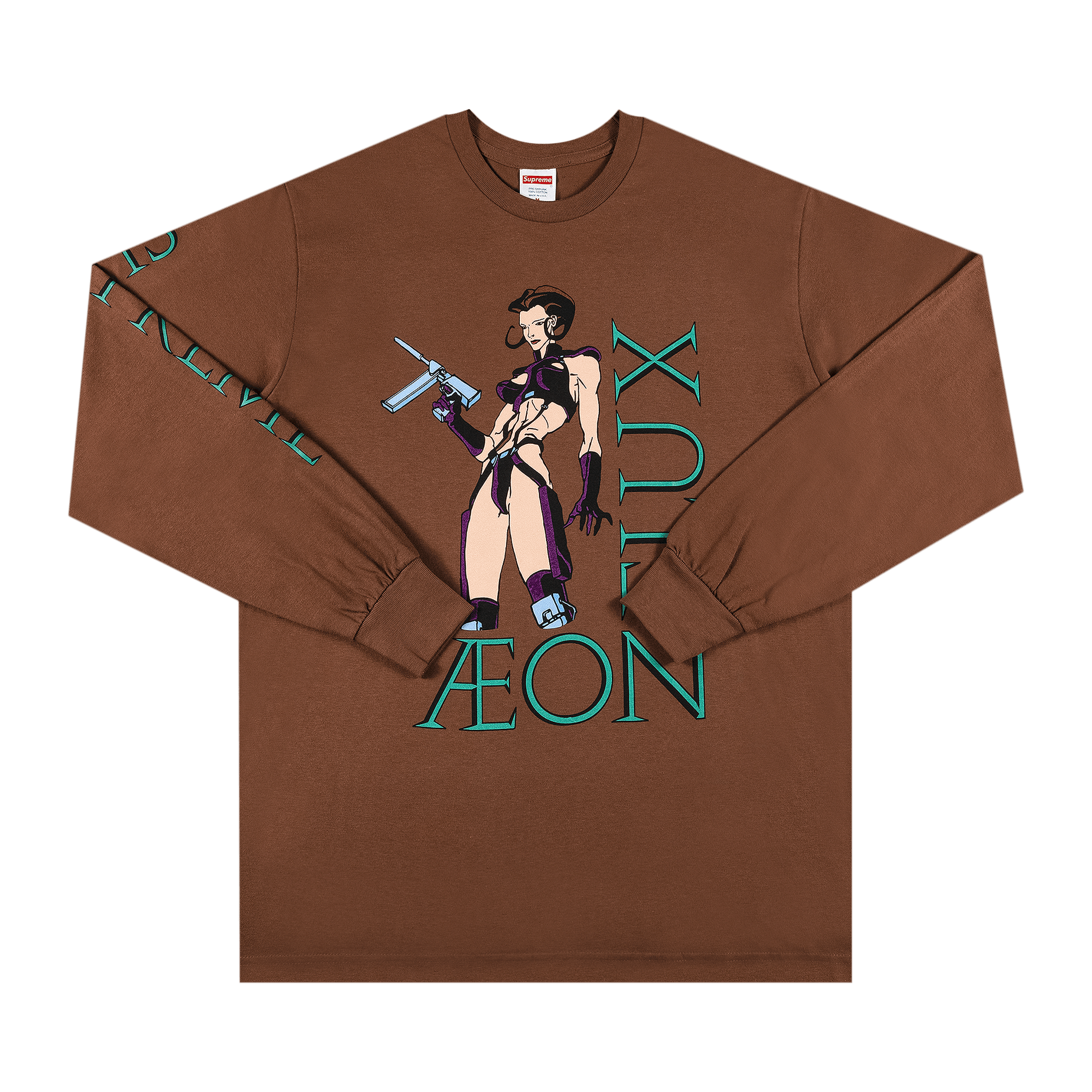 Supreme Aeon Flux Long-Sleeve Tee 'Brown'