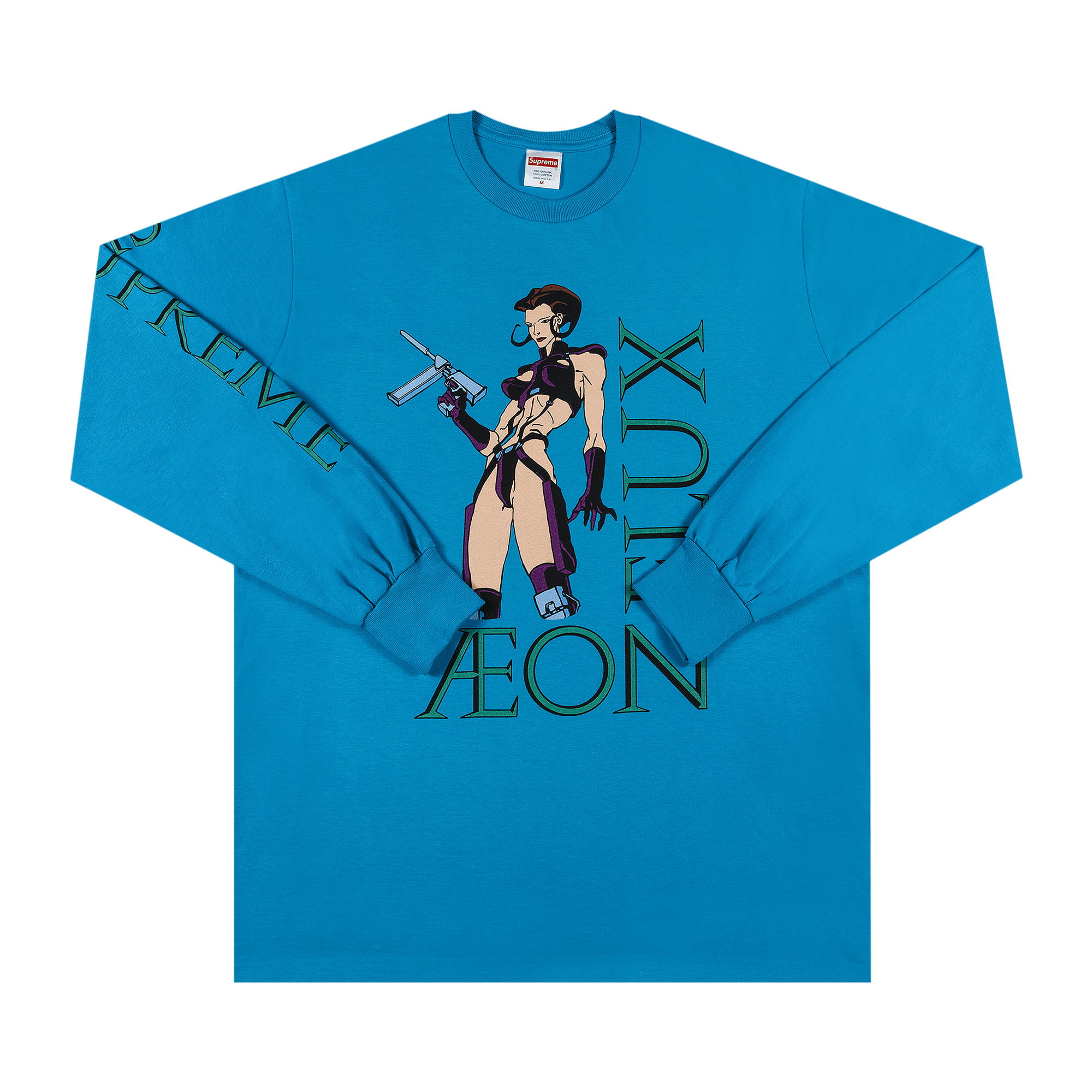 Supreme Aeon Flux Long-Sleeve Tee 'Bright Blue'