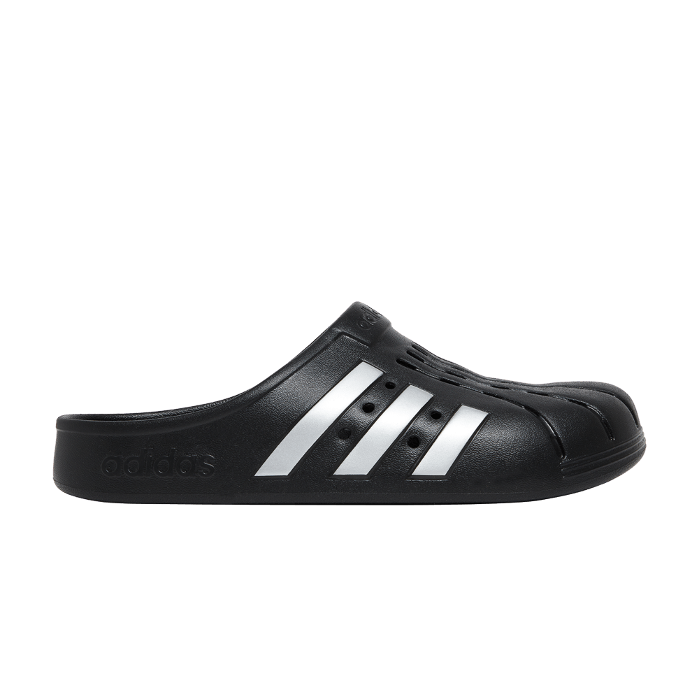 ADIDAS ORIGINALS ADILETTE CLOG 'BLACK SILVER'