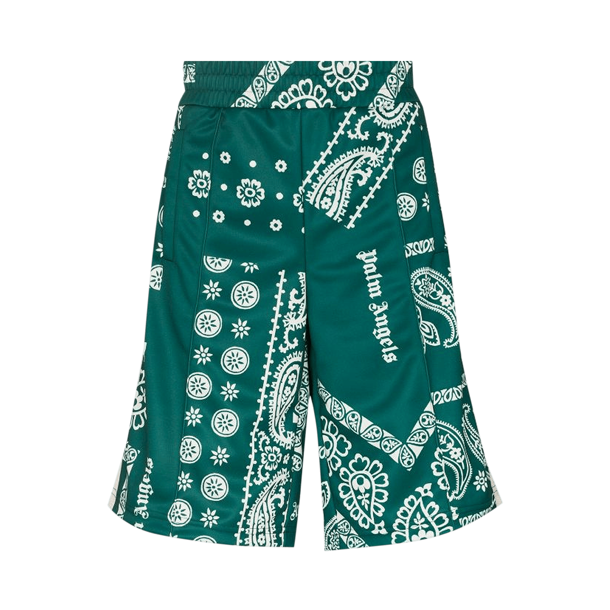 Palm Angels Bandana Track Short 'Green'