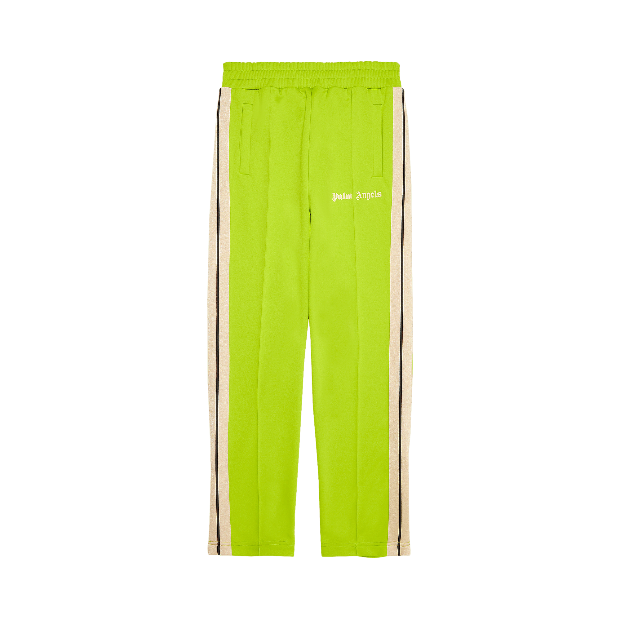 Palm Angels Classic Track Pants 'Lime Green/Off White'