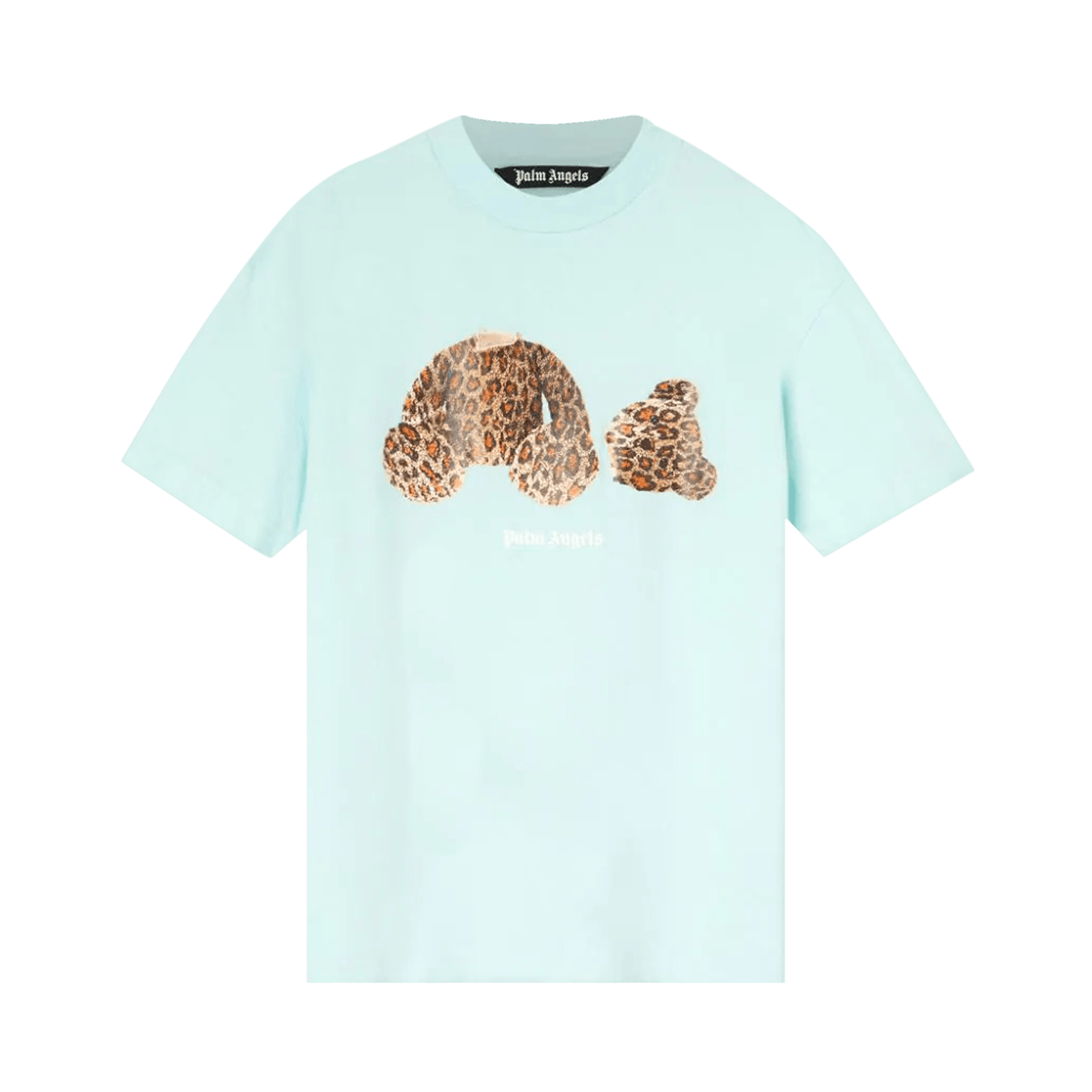 Palm Angels PA Leopard Bear Classic Tee 'Sea Foam/Brown'