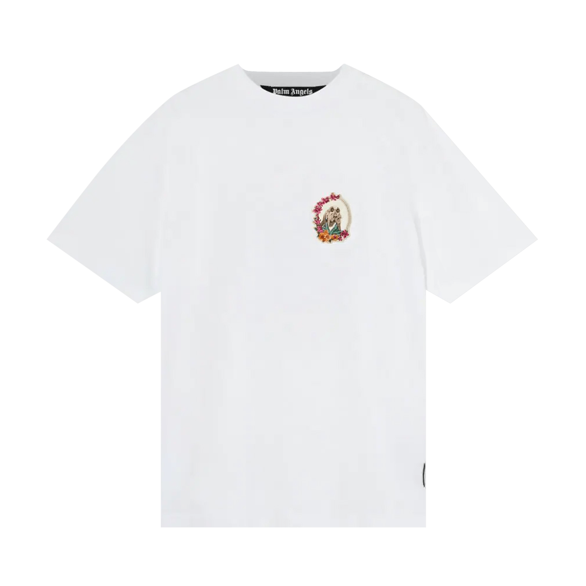 Palm Angels Berta Classic Tee 'White/Pink'