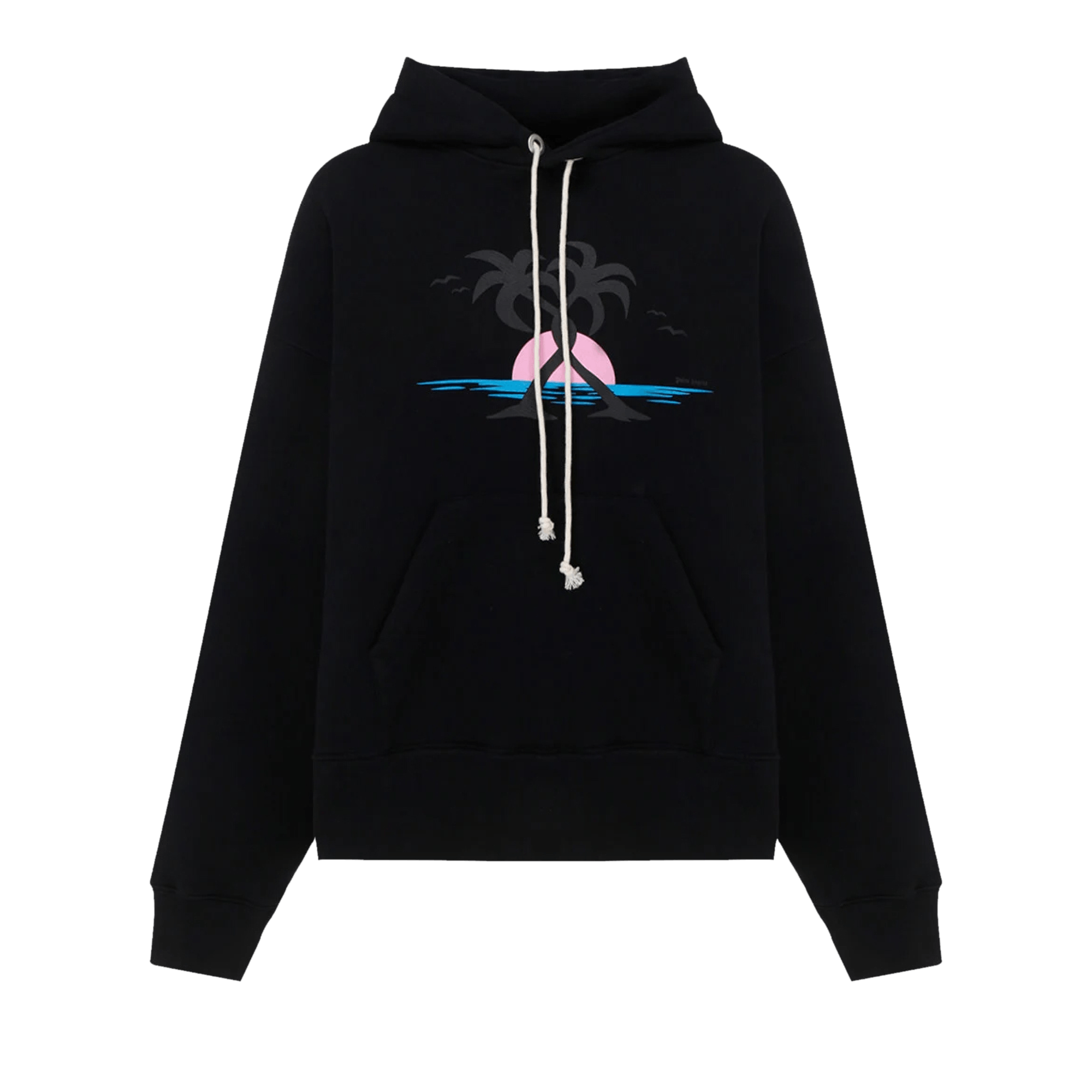 Palm Angels Hugging Palms Hoodie 'Black/Orange'