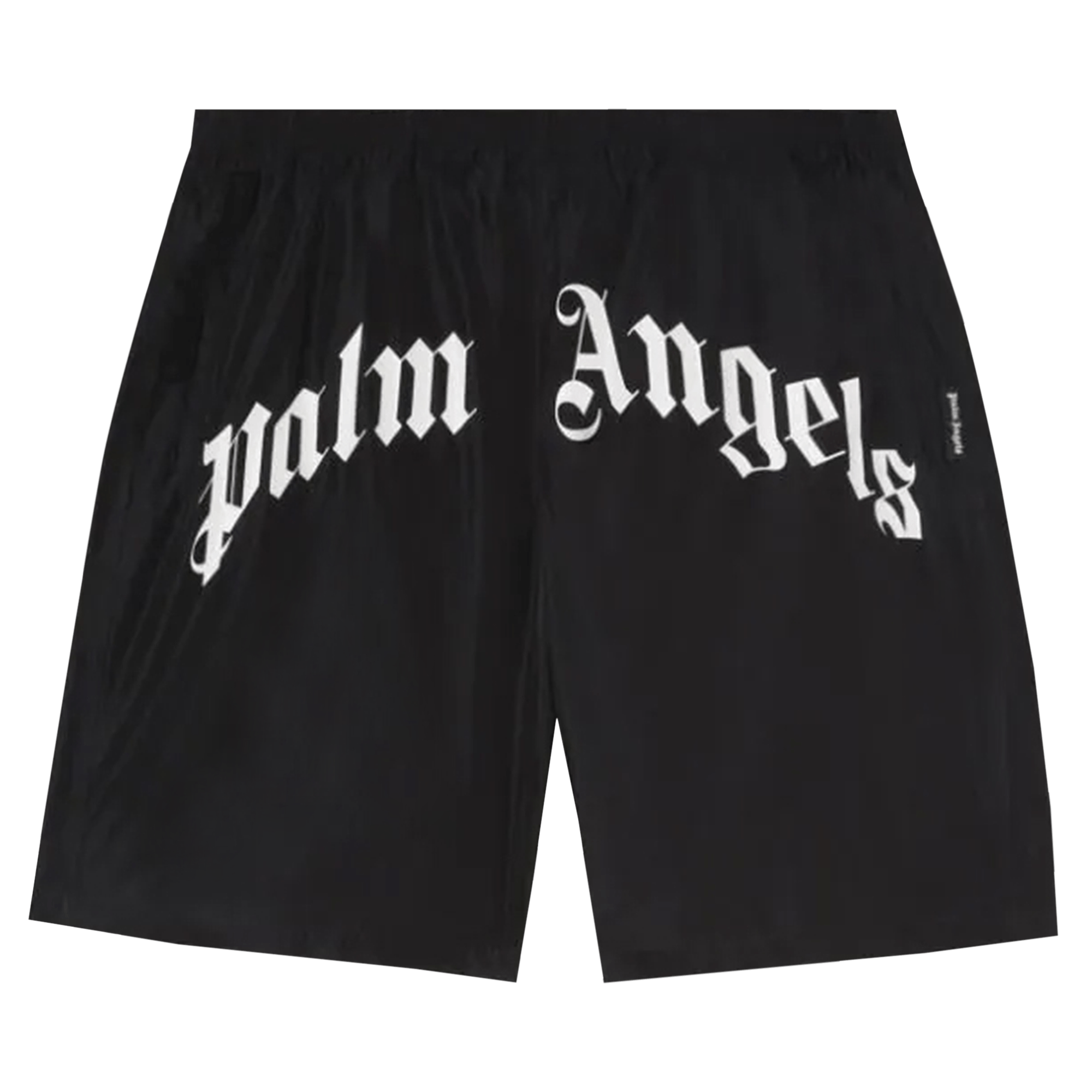Palm Angels Curved Logo Swim Short 'Black/White'