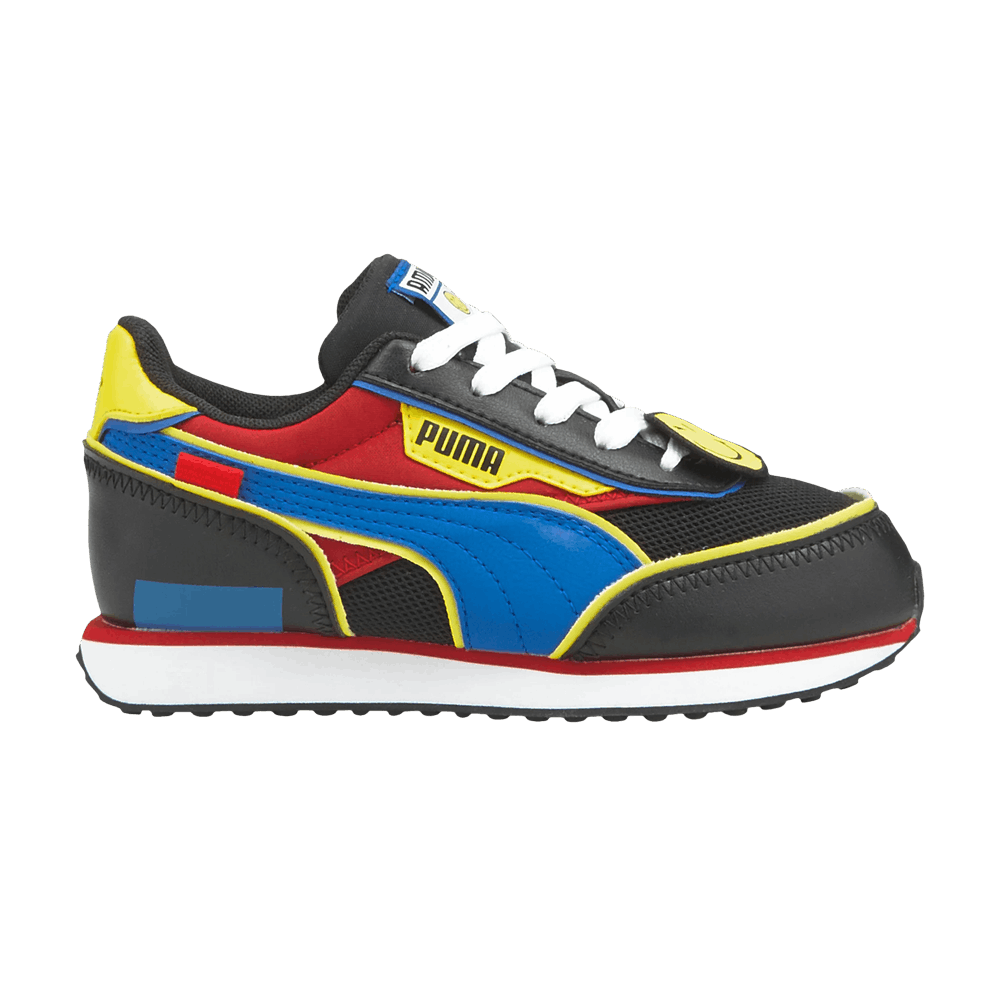 Puma SmileyWorld x Future Rider Little Kid 'Black Royal Blue' - 384926-01