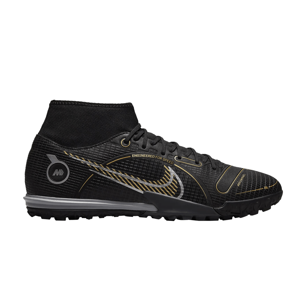 Mercurial Superfly 8 Academy TF 'Black Metallic Gold'