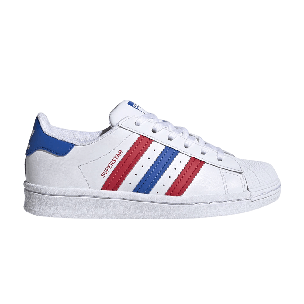 Adidas Superstar C 'White Blue Scarlet'