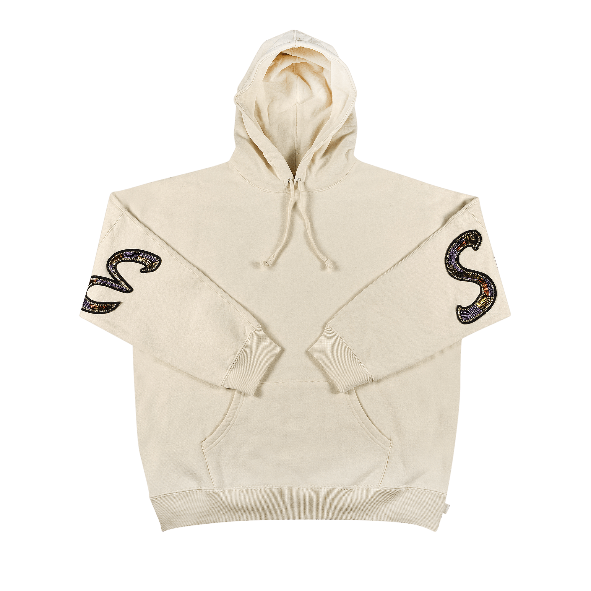 Supreme Beaded Hooded Sweatshirt 'Natural'
