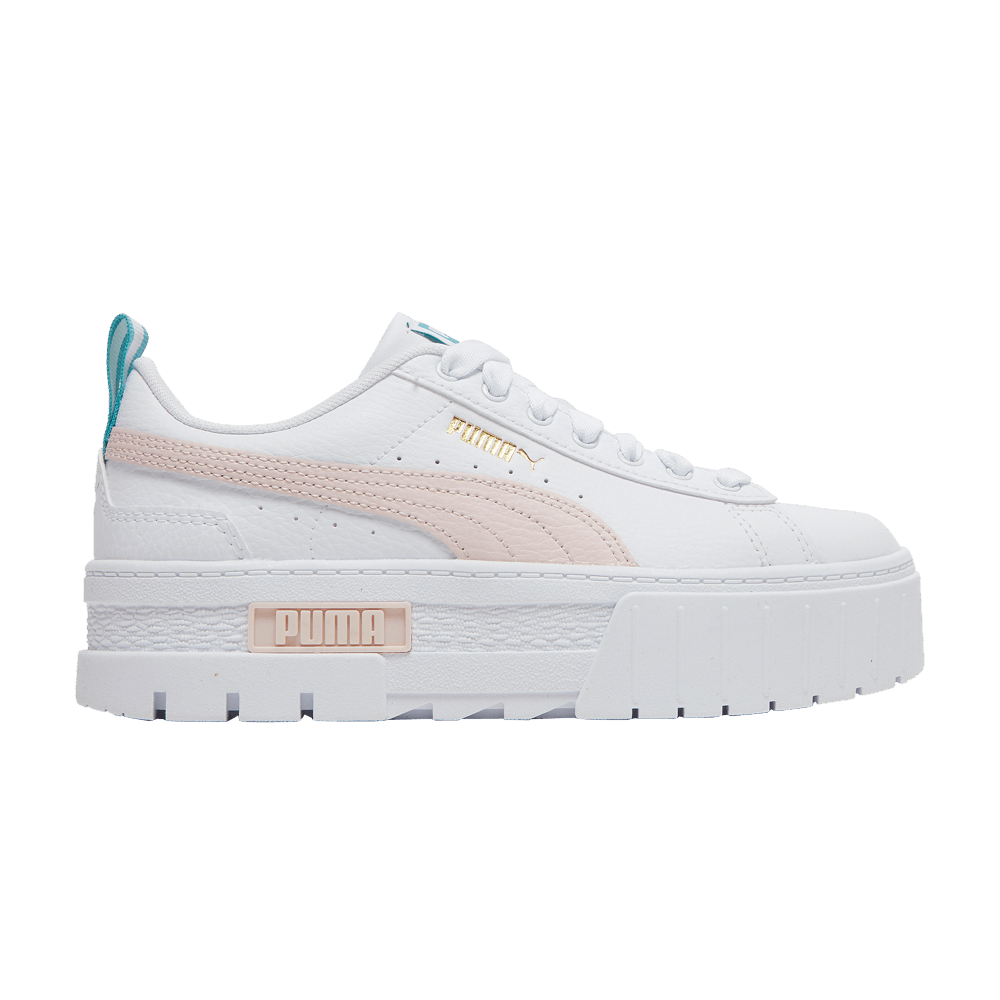 Pre-owned Puma Mayze Leather Jr 'white Chalk Pink'