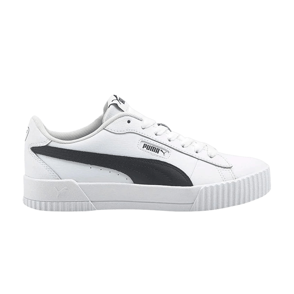 Pre-owned Puma Wmns Carina Crew 'white Black'