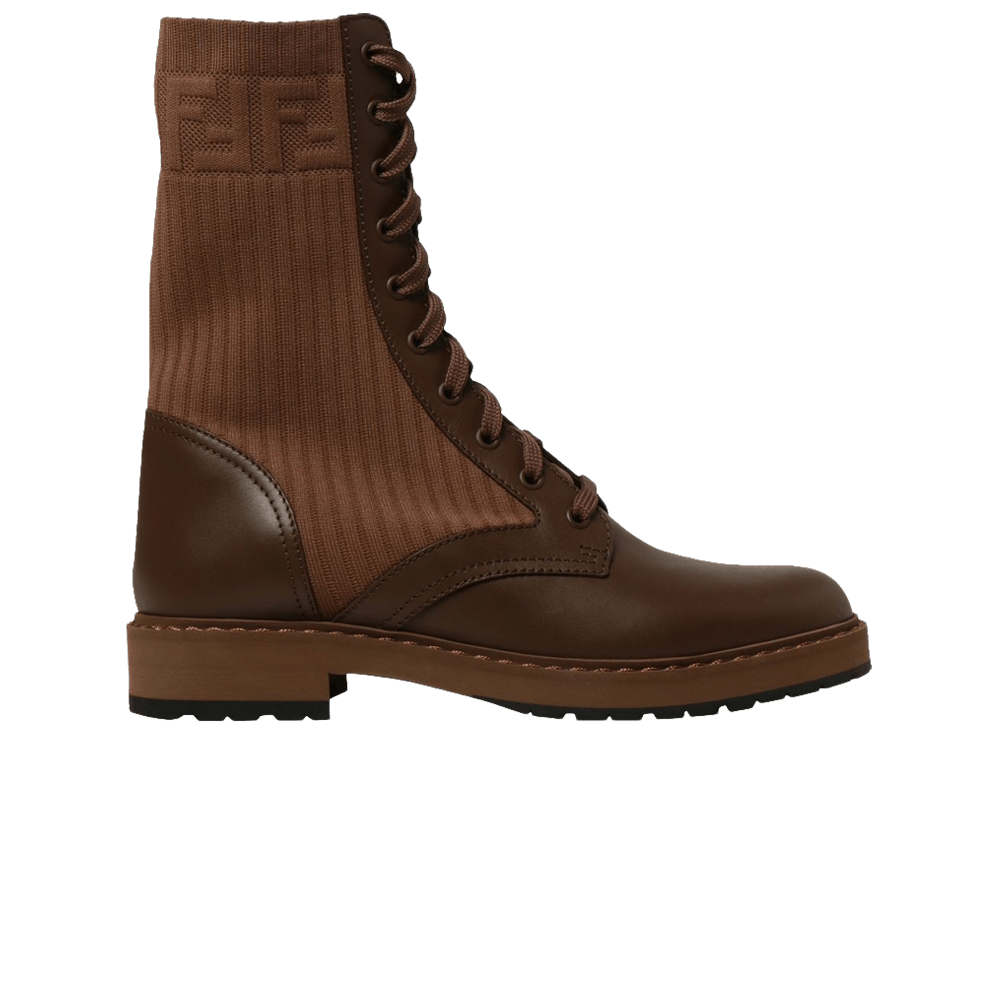Fendi Wmns FF Rockoko Biker Boot 'Brown'