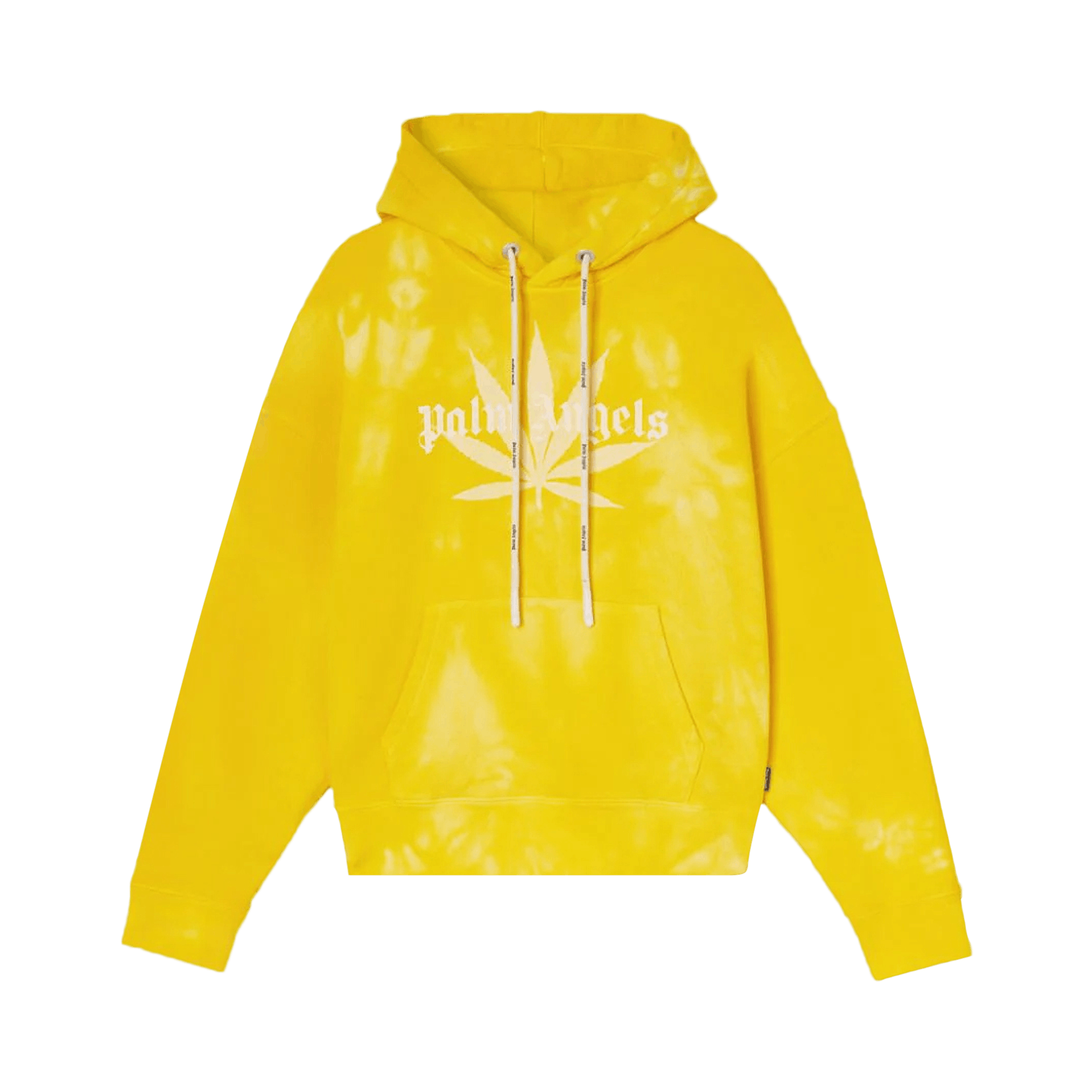 Palm Angels Leaf Tie Dye Hoody 'Yellow'
