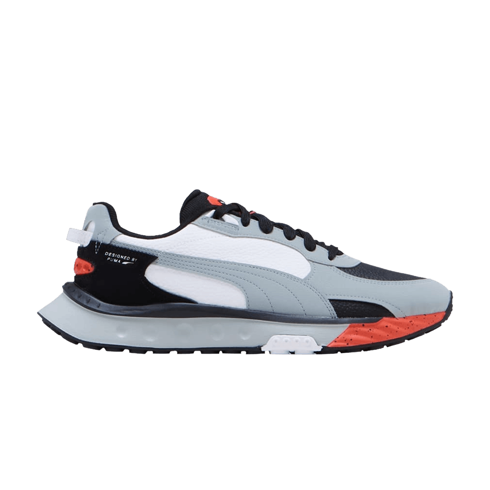 Pre-owned Puma Wild Rider Franchise 'charcoal Red' In Grey