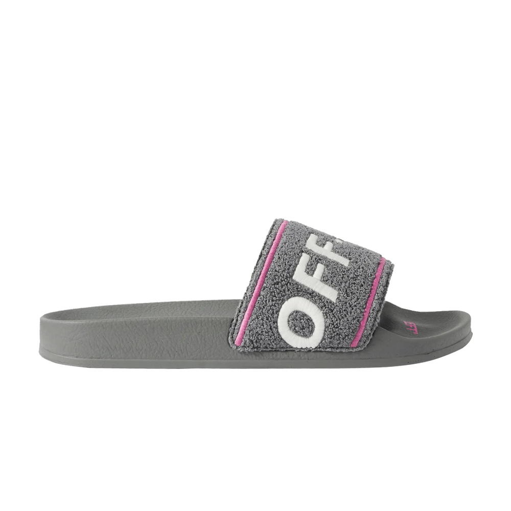 Off-White Towel Embroidery Slider 'Grey'