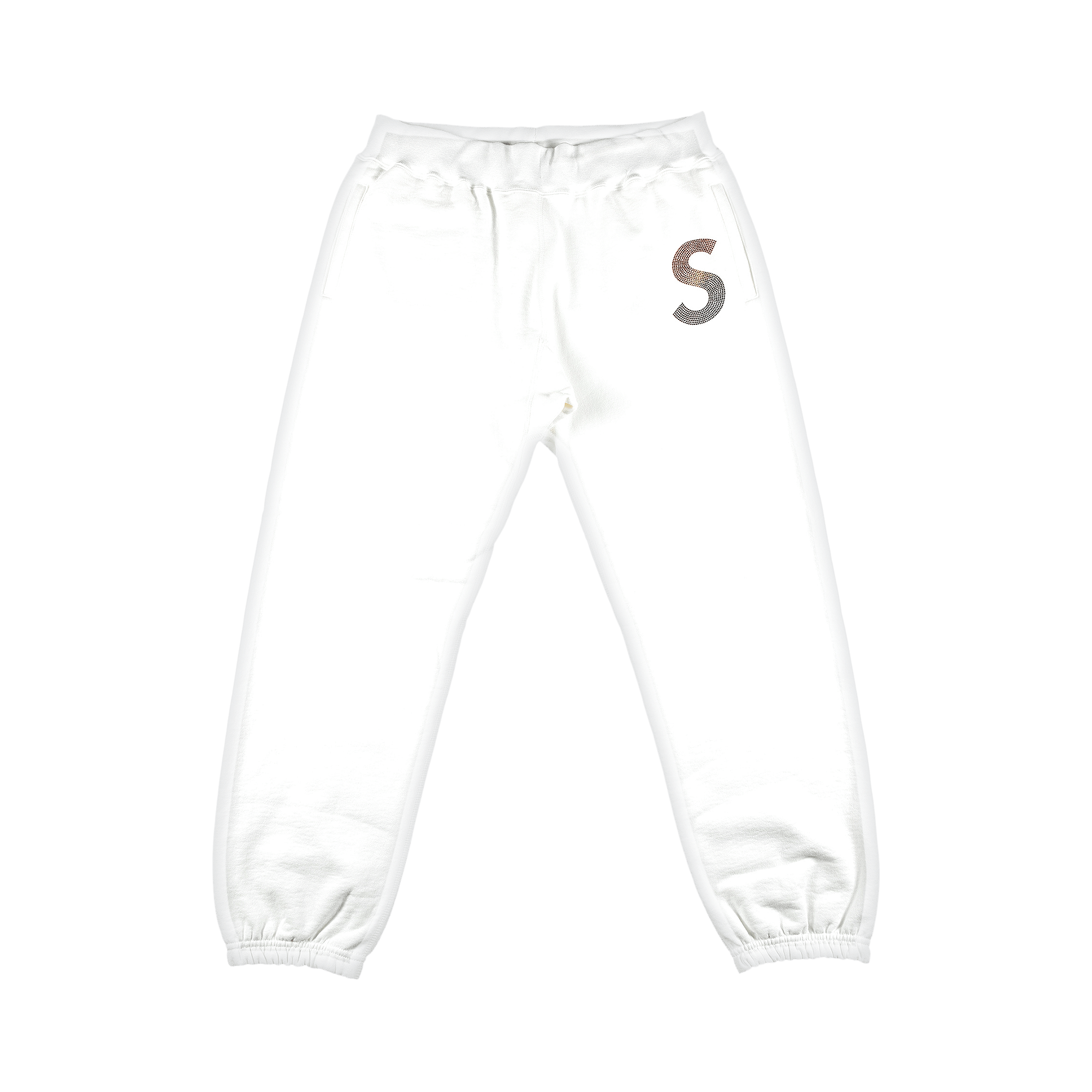 Supreme x Swarovski S Logo Sweatpant 'White'