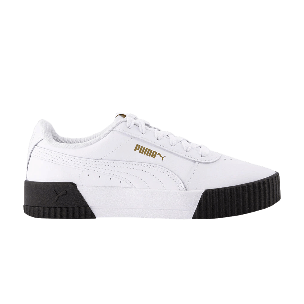 Pre-owned Puma Wmns Carina Leather 'white Black'