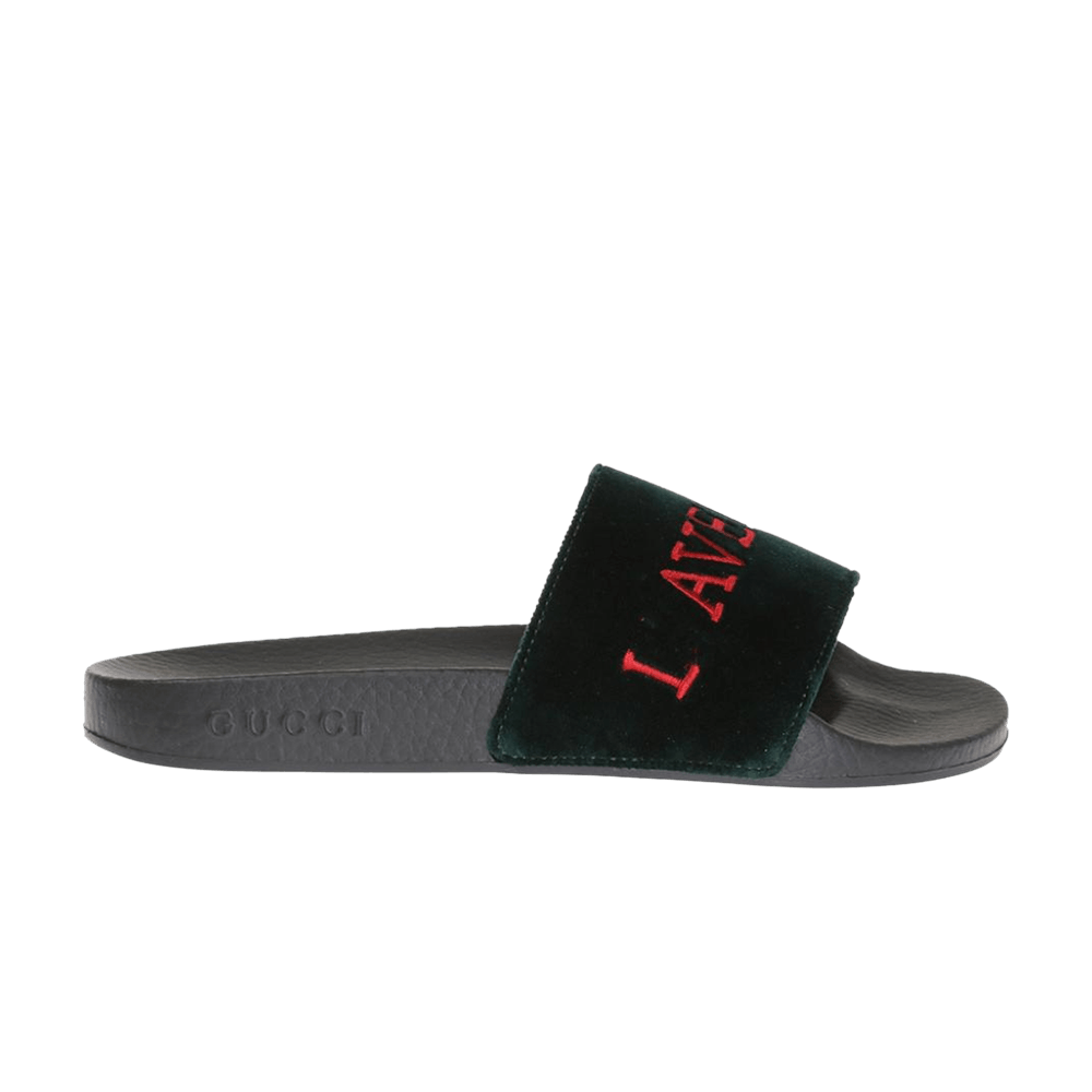 Gucci Velvet Slides 'L'aveugle Par Amour - Black'