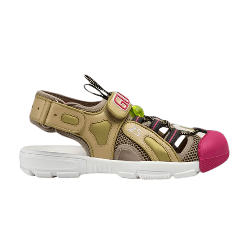 Gucci Wmns Tinsel Sport Sandals 'Crystal Beige'