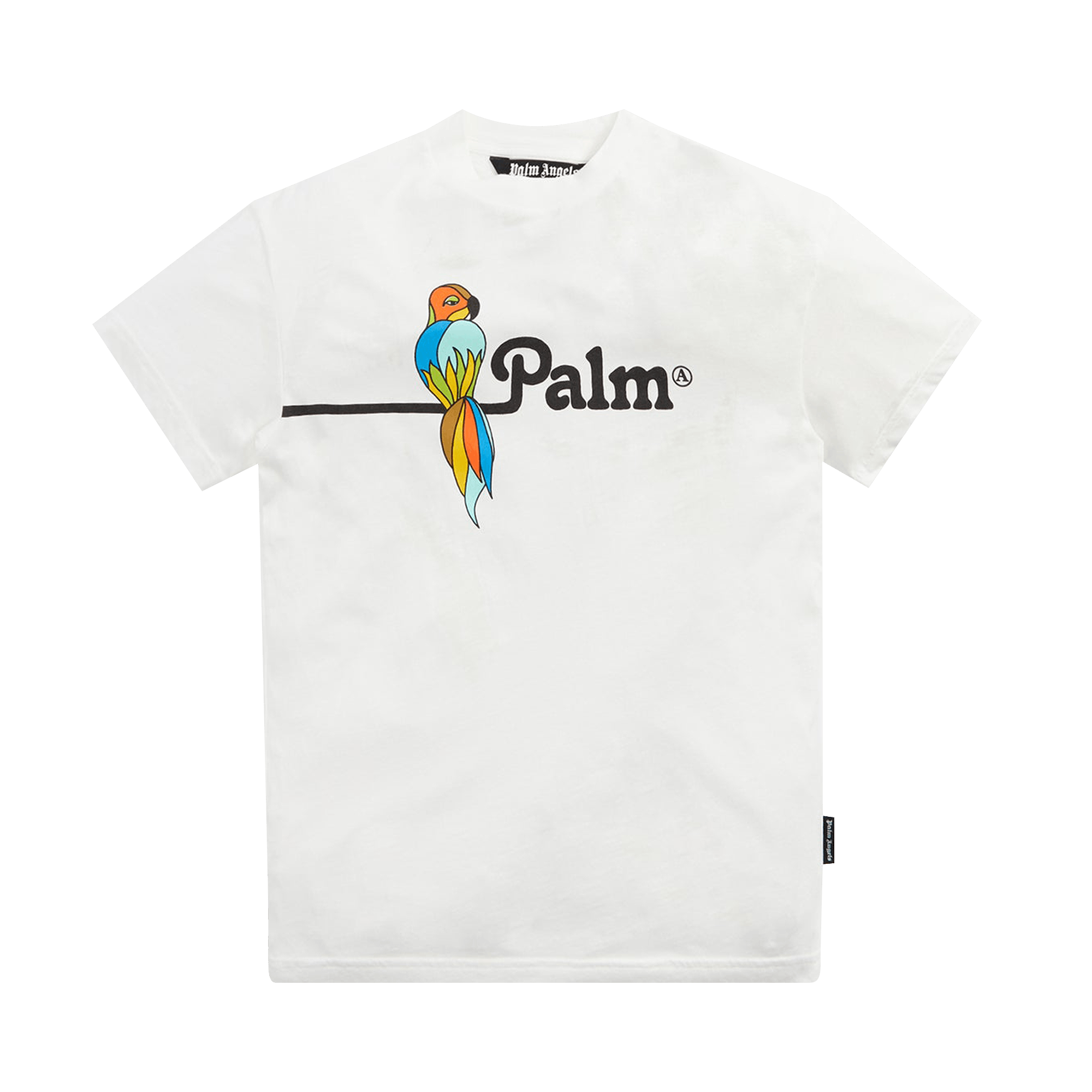Palm Angels Parrot Vintage Tee 'White/Black'