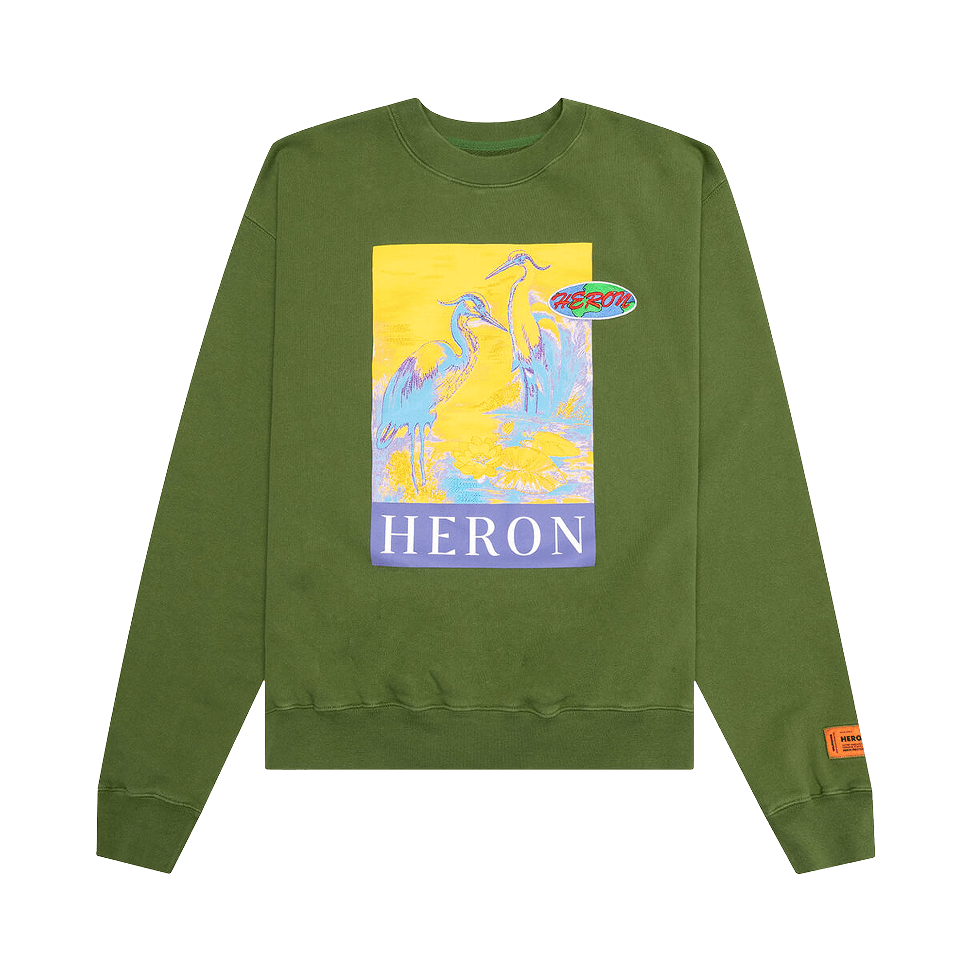 Heron Preston OS Heron Crewneck 'Green/Yellow'