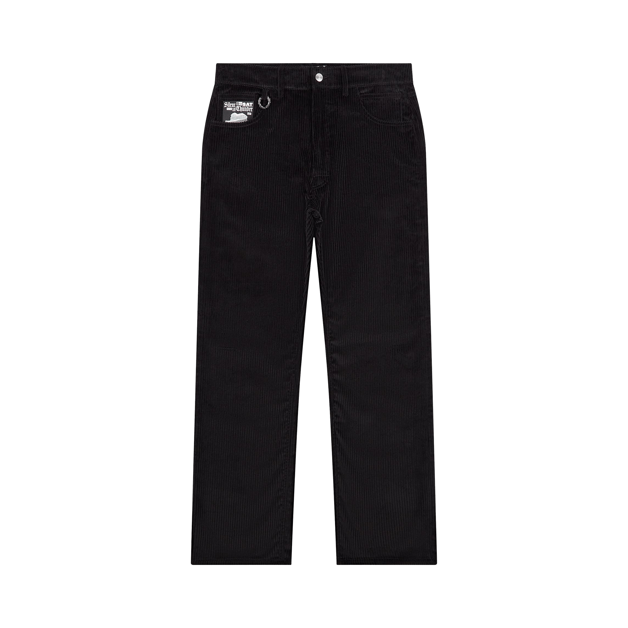 Buy Fred Perry x Raf Simons Chain Detail Twill Trousers 'Black