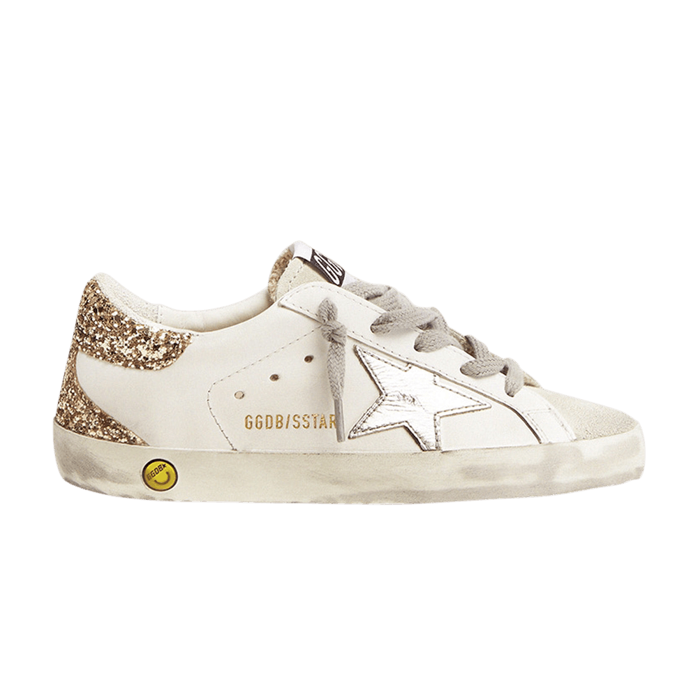 Golden Goose Superstar Kids 'White Gold Glitter'