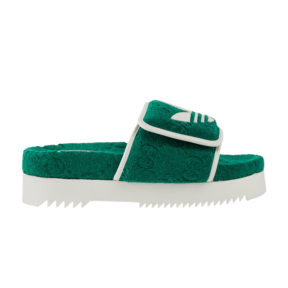 Buy Adidas x Gucci GG Platform Sandal Green Cotton Sponge 702412 UU010 3171 GOAT AU