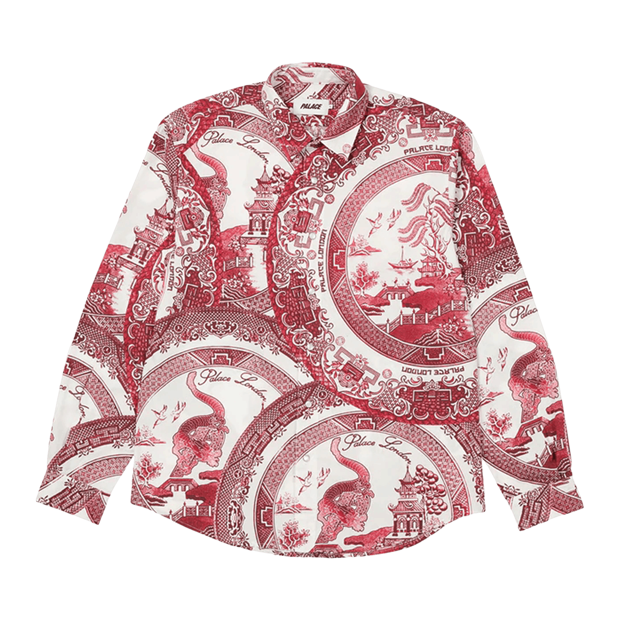 Palace China Plate Shirt 'Red'