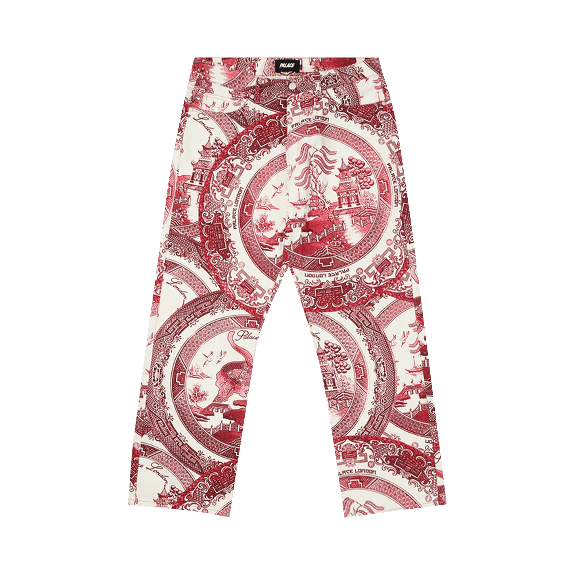 Palace China Plate Trousers 'Red'