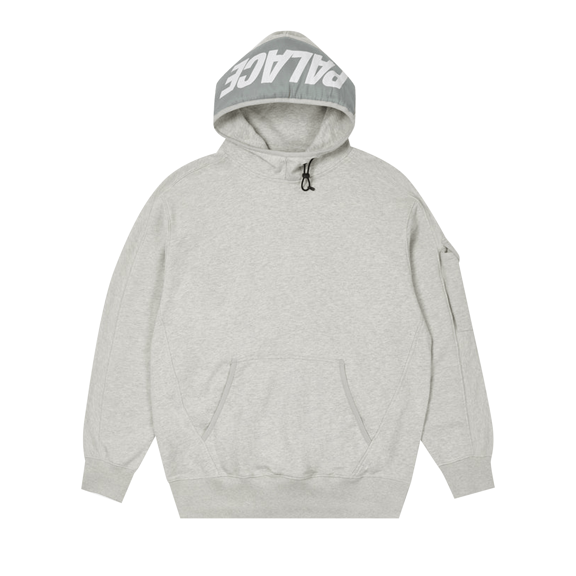 Palace Giant Woven Label Hood 'Grey Marl'