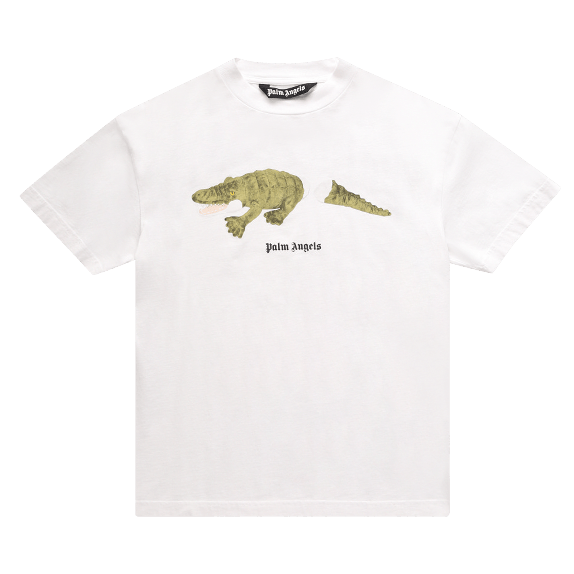 Palm Angels Croco Classic Tee 'White/Green'