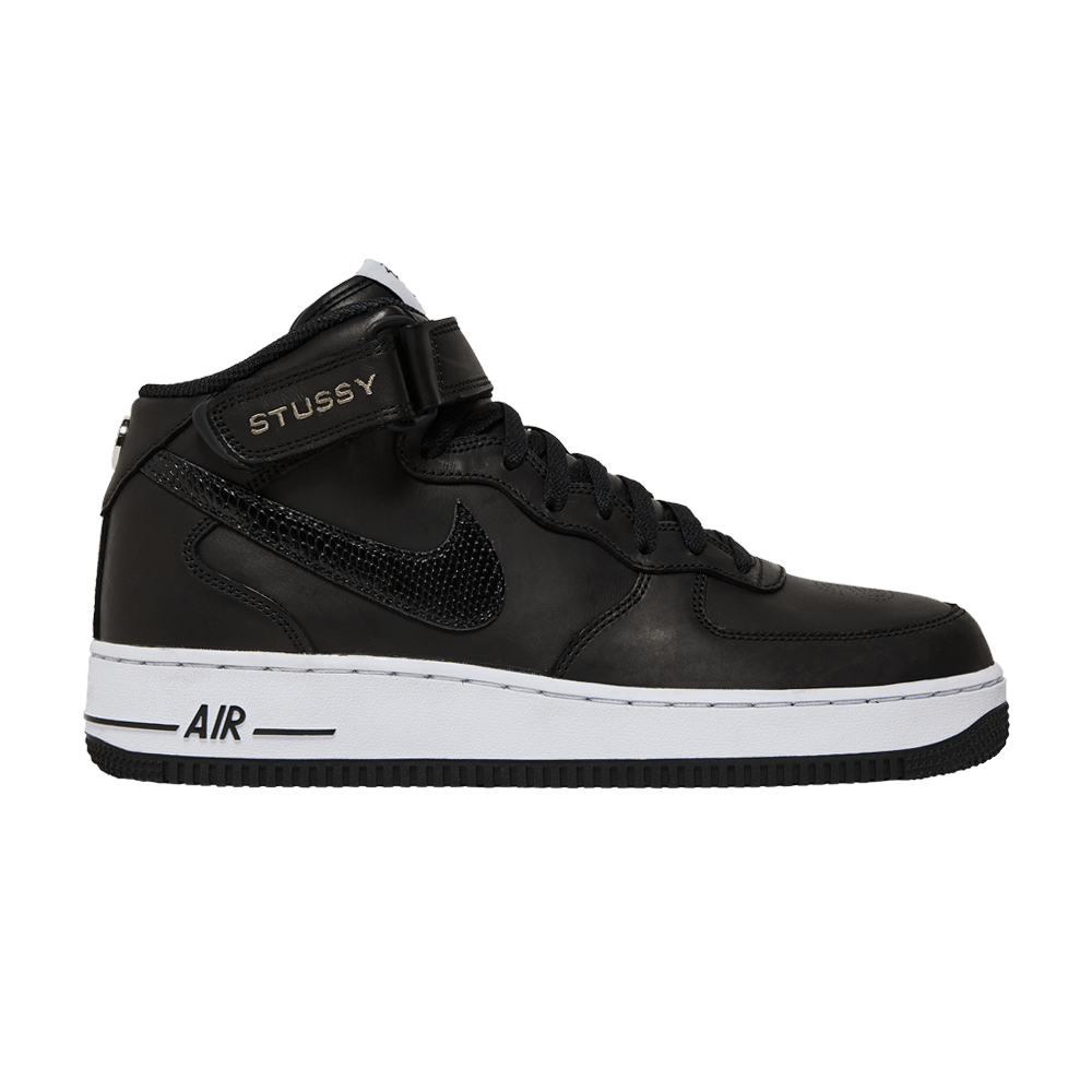 Stussy x Nike Air Force 1 Mid 'Black Snakeskin'