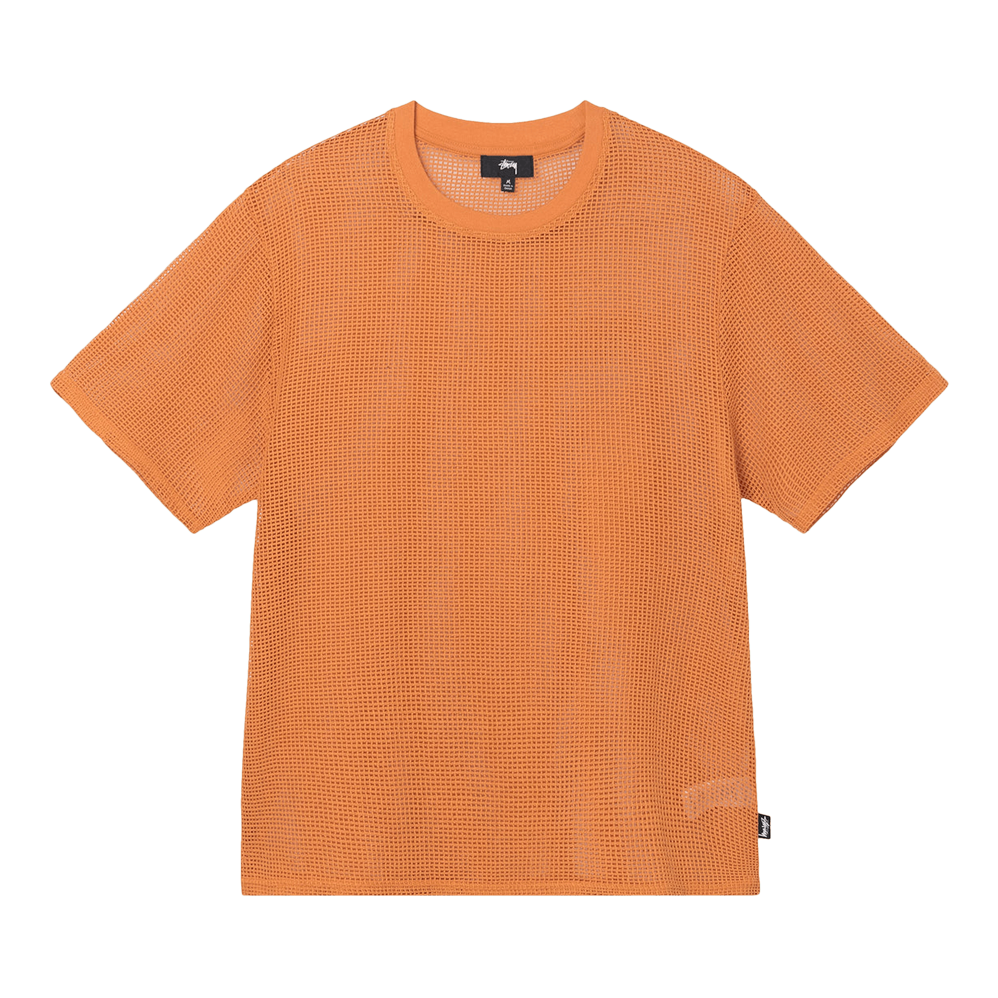 Stussy Cotton Mesh Short-Sleeve Crew 'Orange'