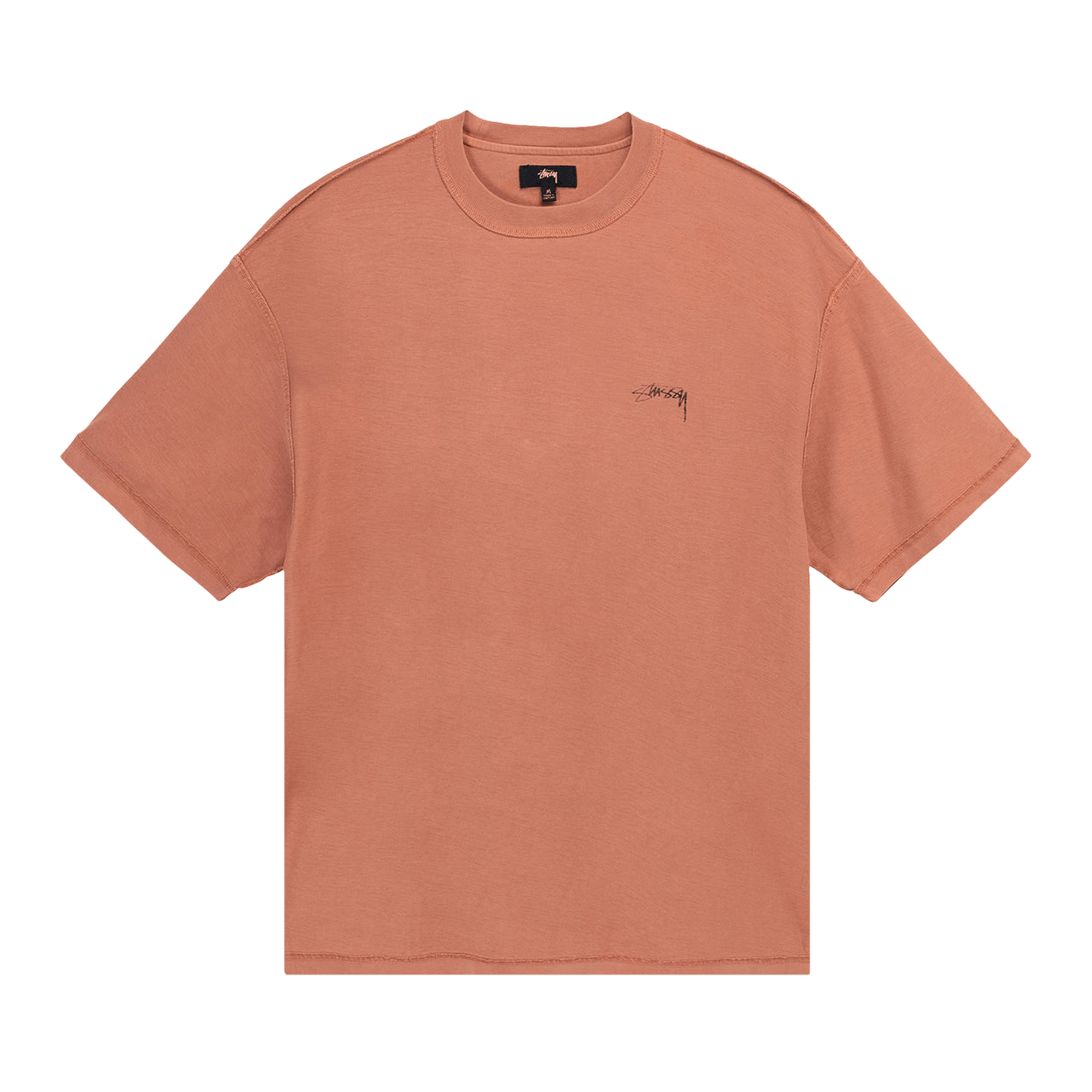 Pre-owned Stussy Pigment Dyed Inside Out Crew 'rust' In Orange