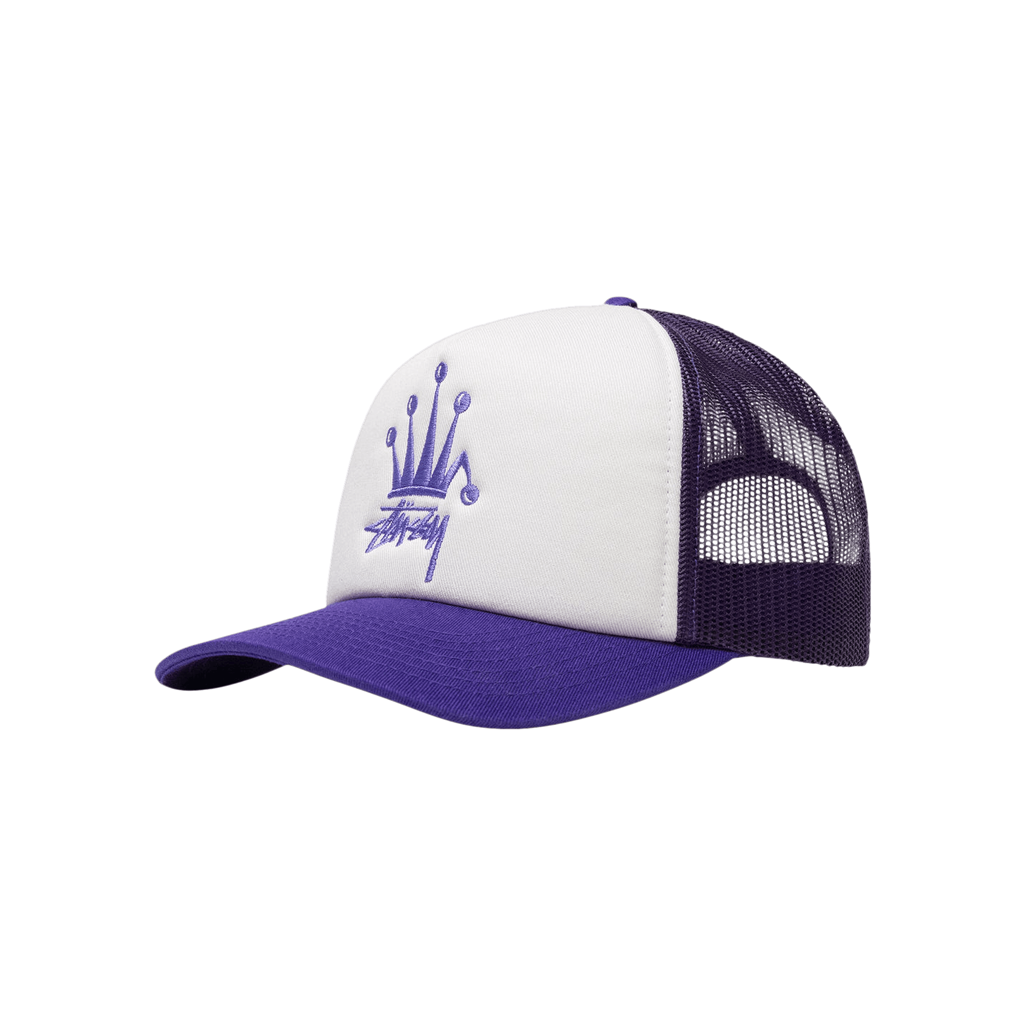 Stussy Crown Stock Trucker Cap 'Purple'