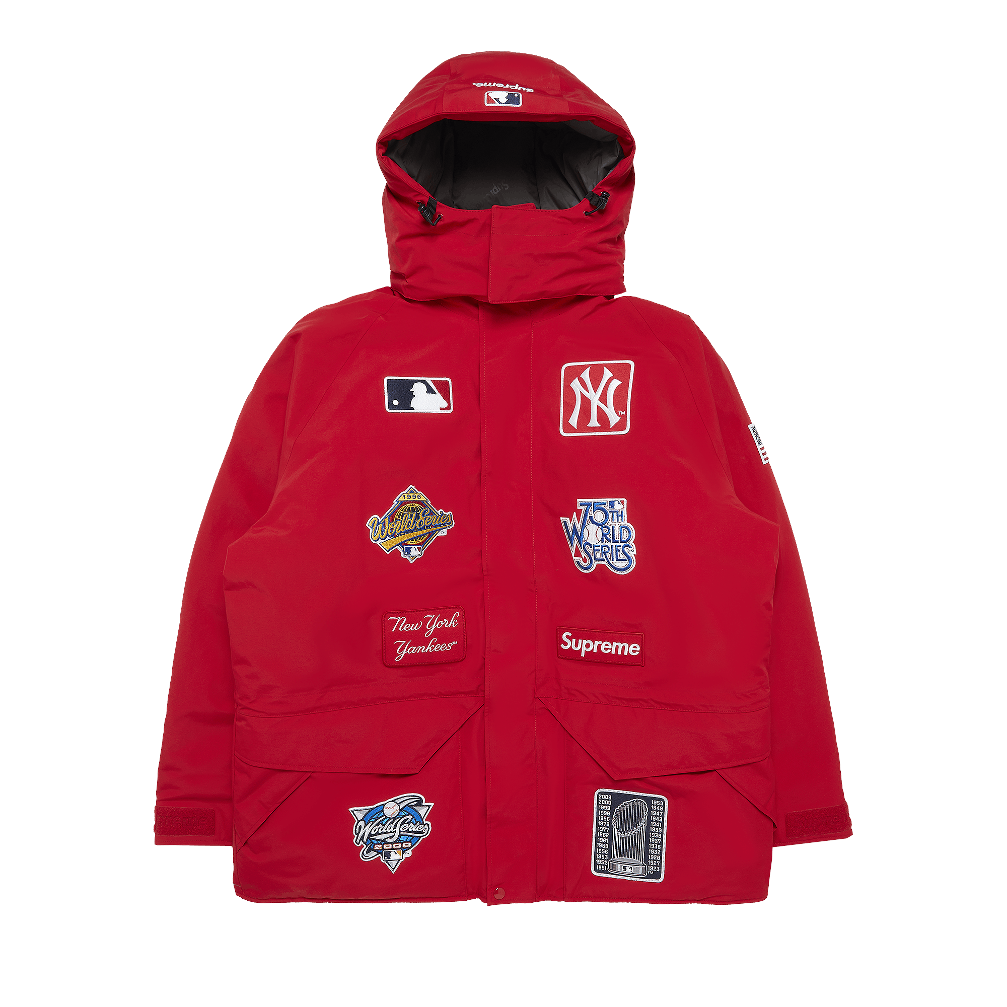 Supreme x New York Yankees GORE-TEX 700-Fill Down Jacket 'Red'