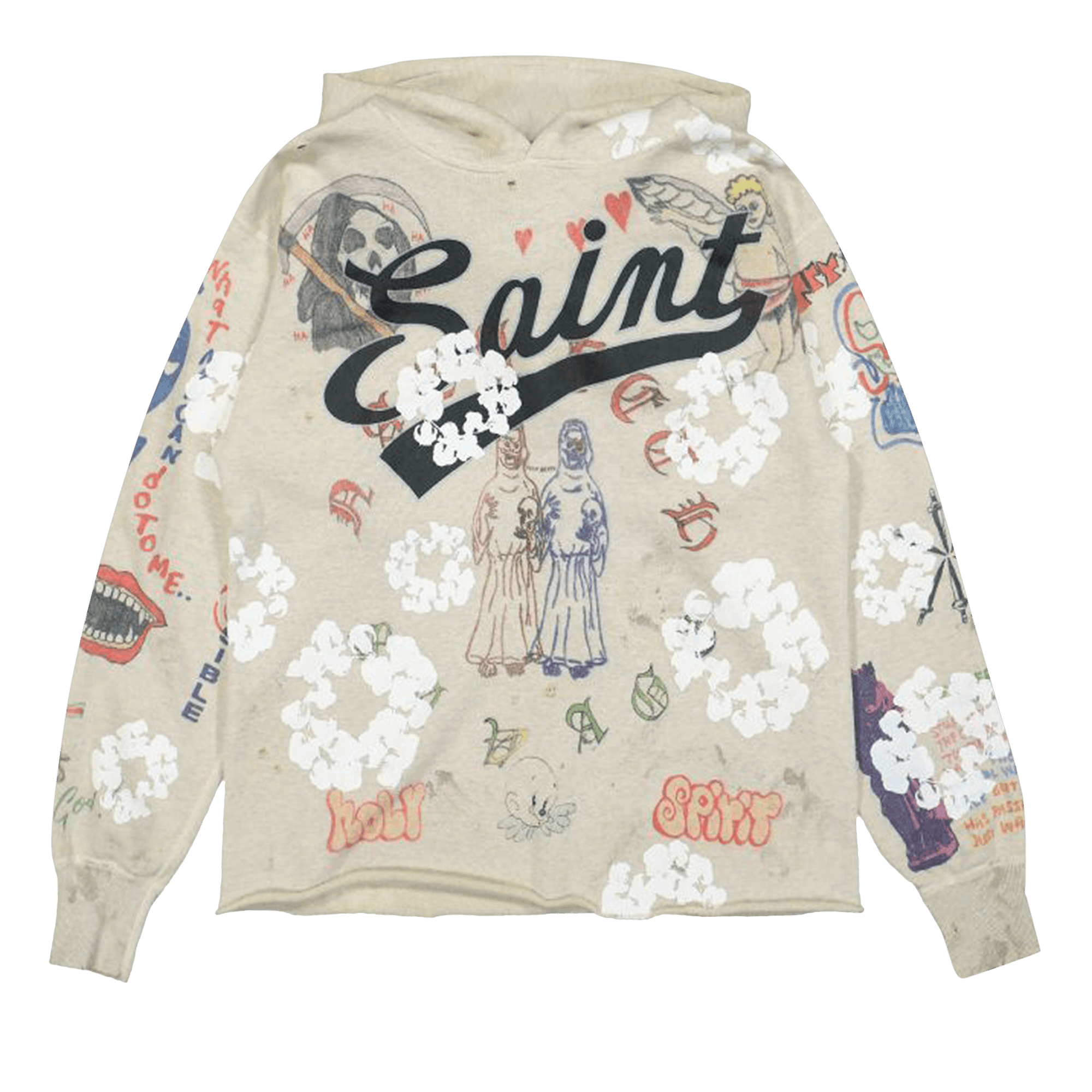 （残りわずか）Saint Michael x Shermer Academy フーディ Buy Saint Michael x Shermer Academy Hoodie 'Grey' - SM A22