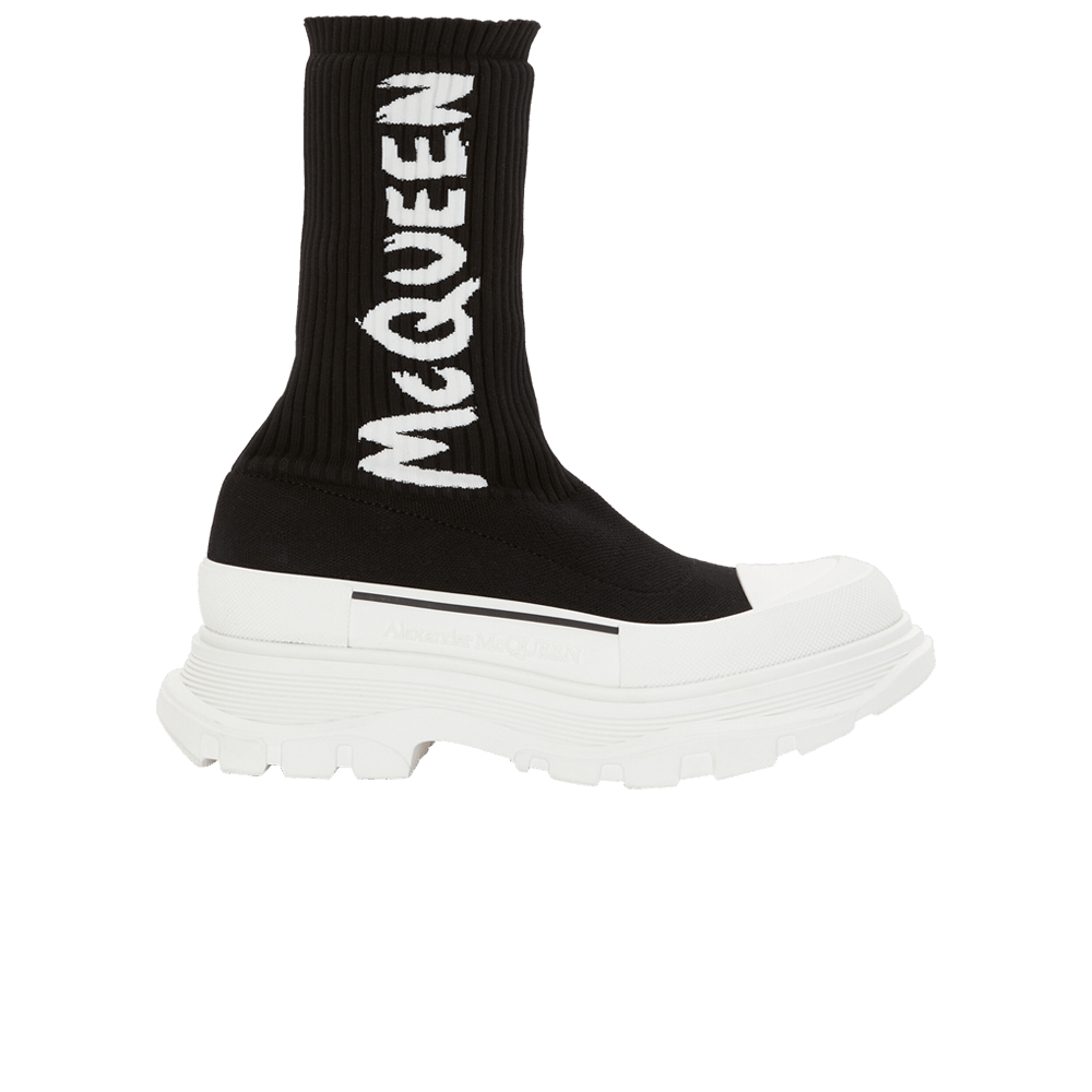 Alexander McQueen Wmns Tread Slick Boot 'Black White'