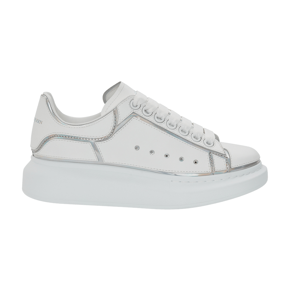 Alexander McQueen Wmns Oversized Sneaker 'White Silver Holo'