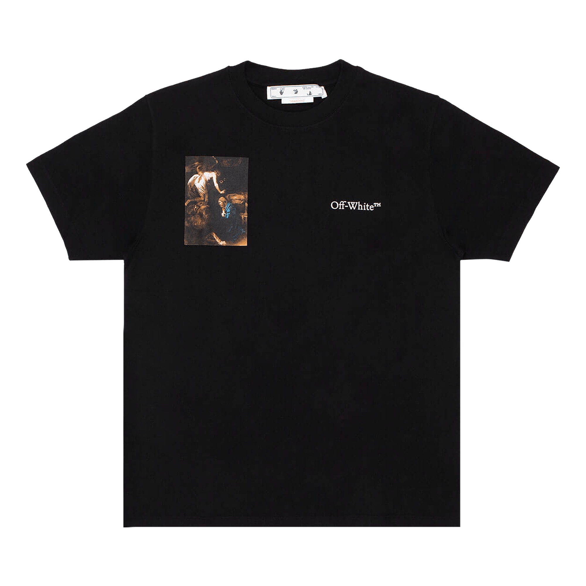 Off-White Caravag Lute Slim Short-Sleeve Tee 'Black/White'