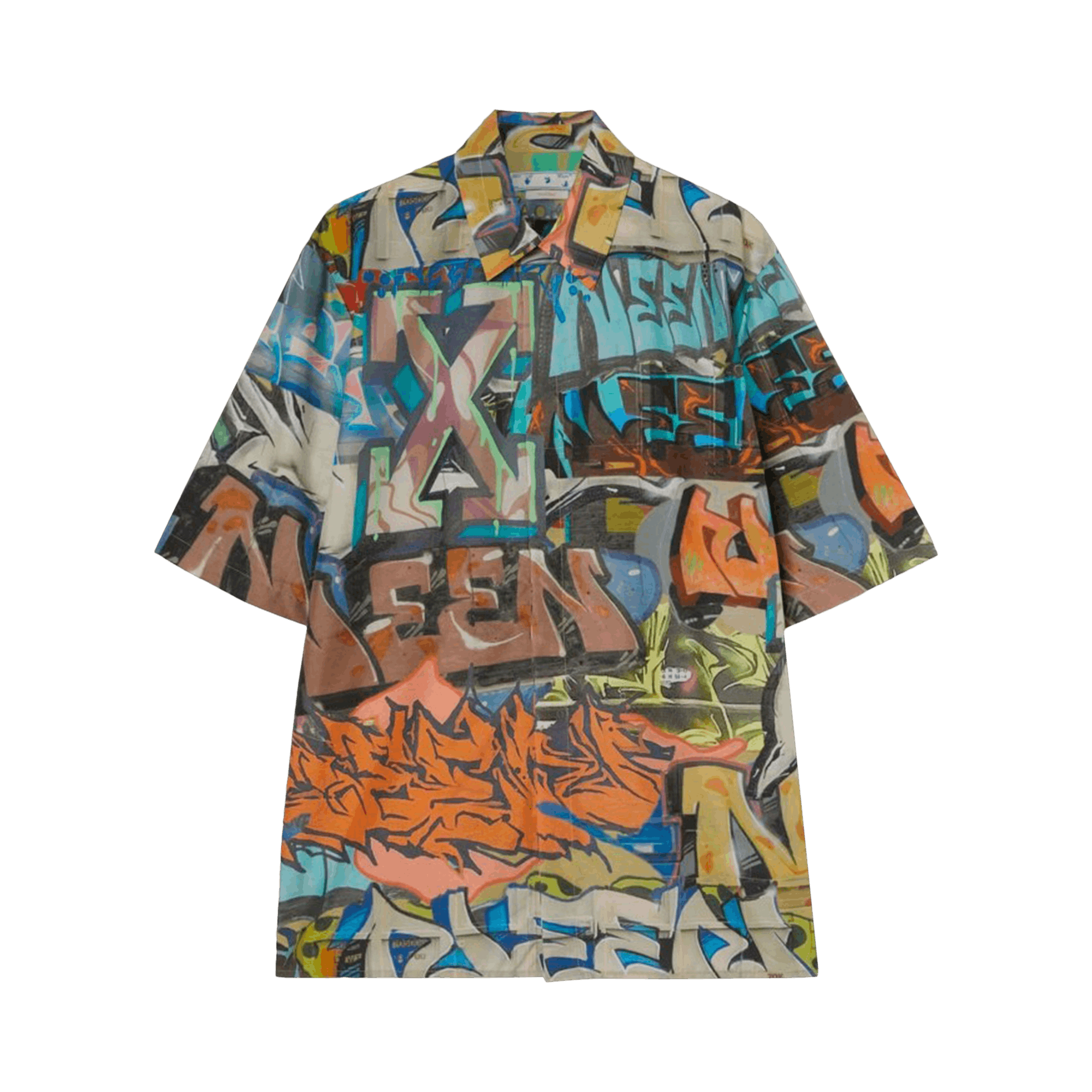 Off-White Neen Allover Over Short-Sleeve Shirt 'Multicolor'