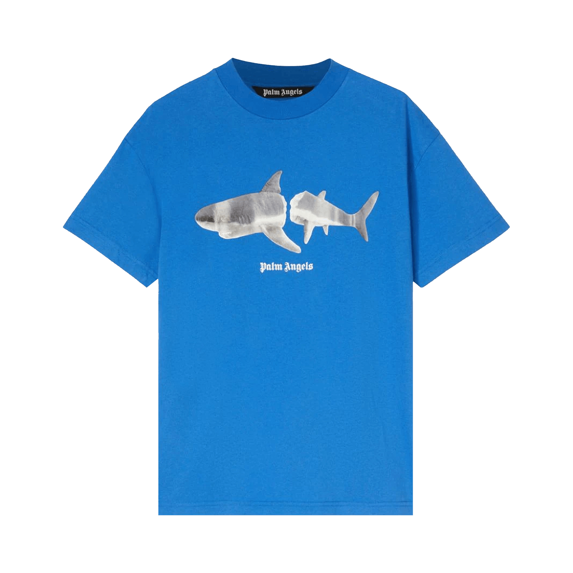 Pre-owned Palm Angels Shark Classic Tee 'blue/white'