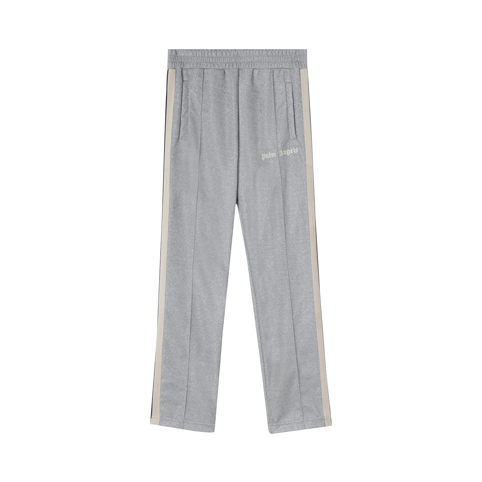 Palm Angels Lurex Track Pants 'Silver/Off White'