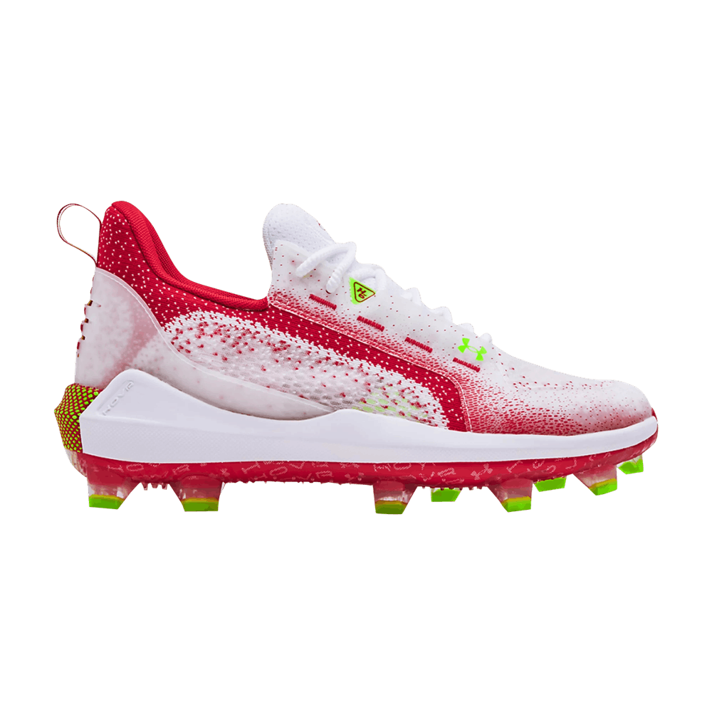 Pre-owned Under Armour Harper 6 Elite Tpu 'white Red'