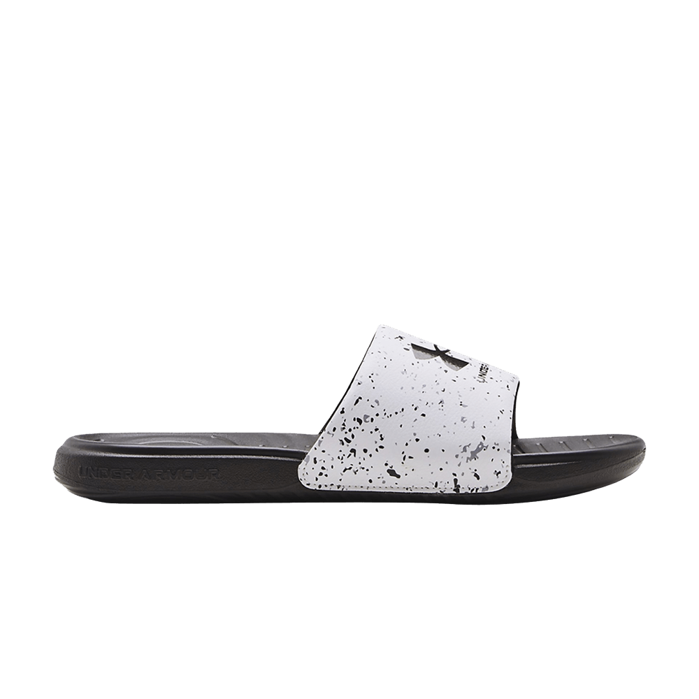 Pre-owned Under Armour Ansa Graphic Slide 'white Jet Grey Speckled'
