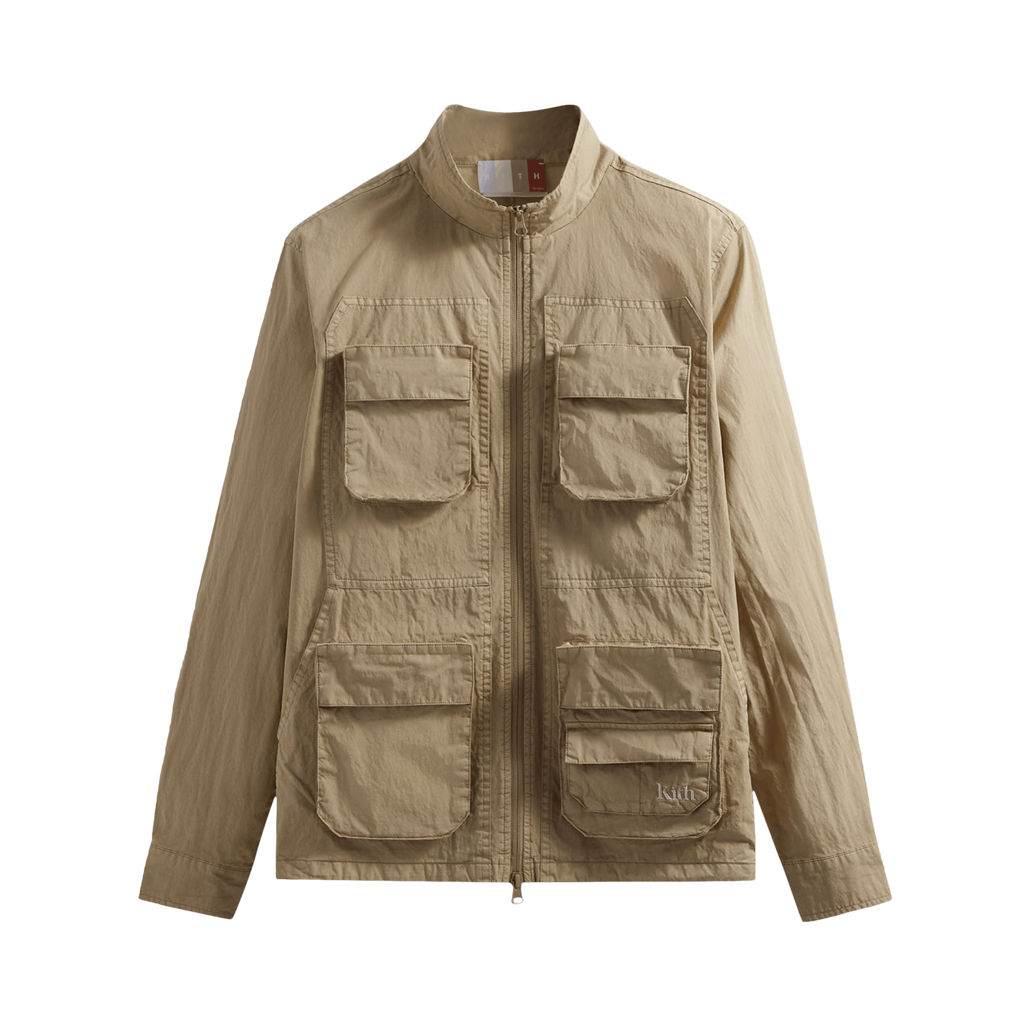 Kith Washed Cotton Zip Front Wolcott Shirt 'Canvas'
