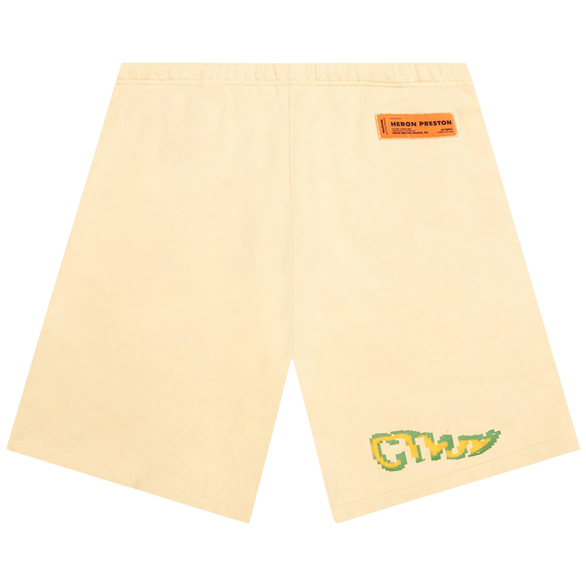 Heron Preston CTNMB Pixel Warp Sweatshorts 'Beige/Green'