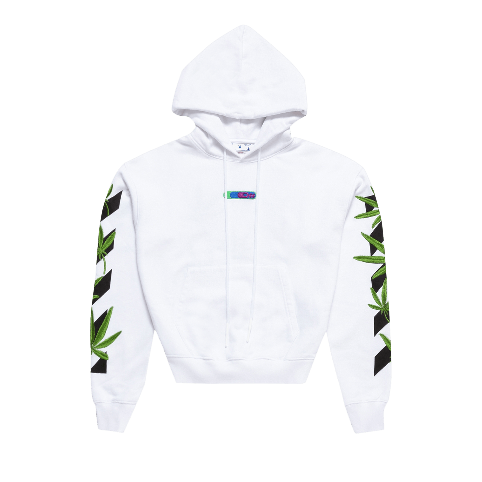 Off-White Weed Arrows Over Hoodie 'White/Green'